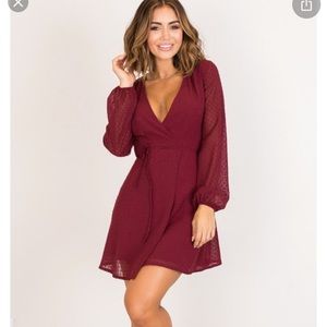 COPY - Burgundy wrap dress
